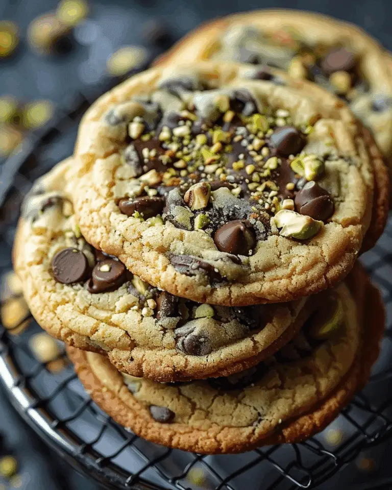 Pistachio Cream Chocolate Chip Cookies