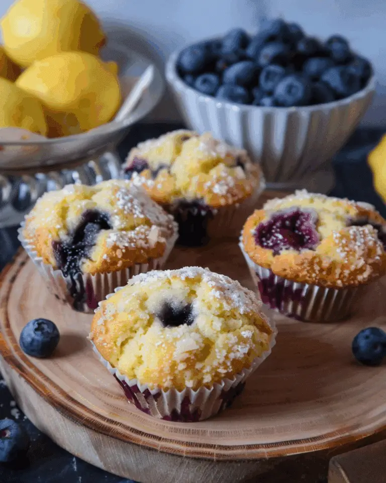Almond Flour Lemon Blueberry Muffins