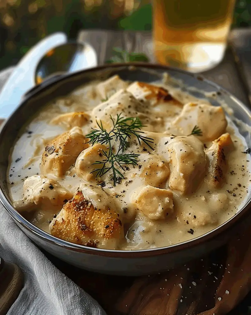 Slow Cooker Creamy Chicken & Gravy