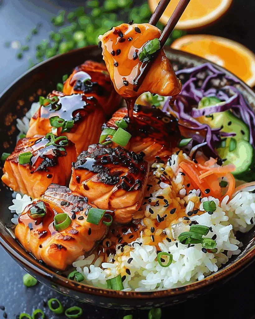 Sriracha Honey Salmon Bowls