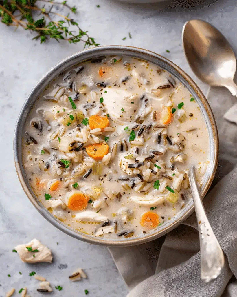 Slow Cooker Chicken and Wild Rice Soup