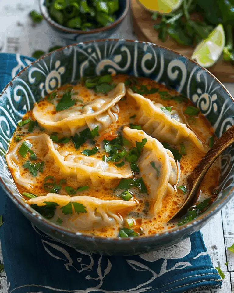Thai Coconut Potsticker Soup