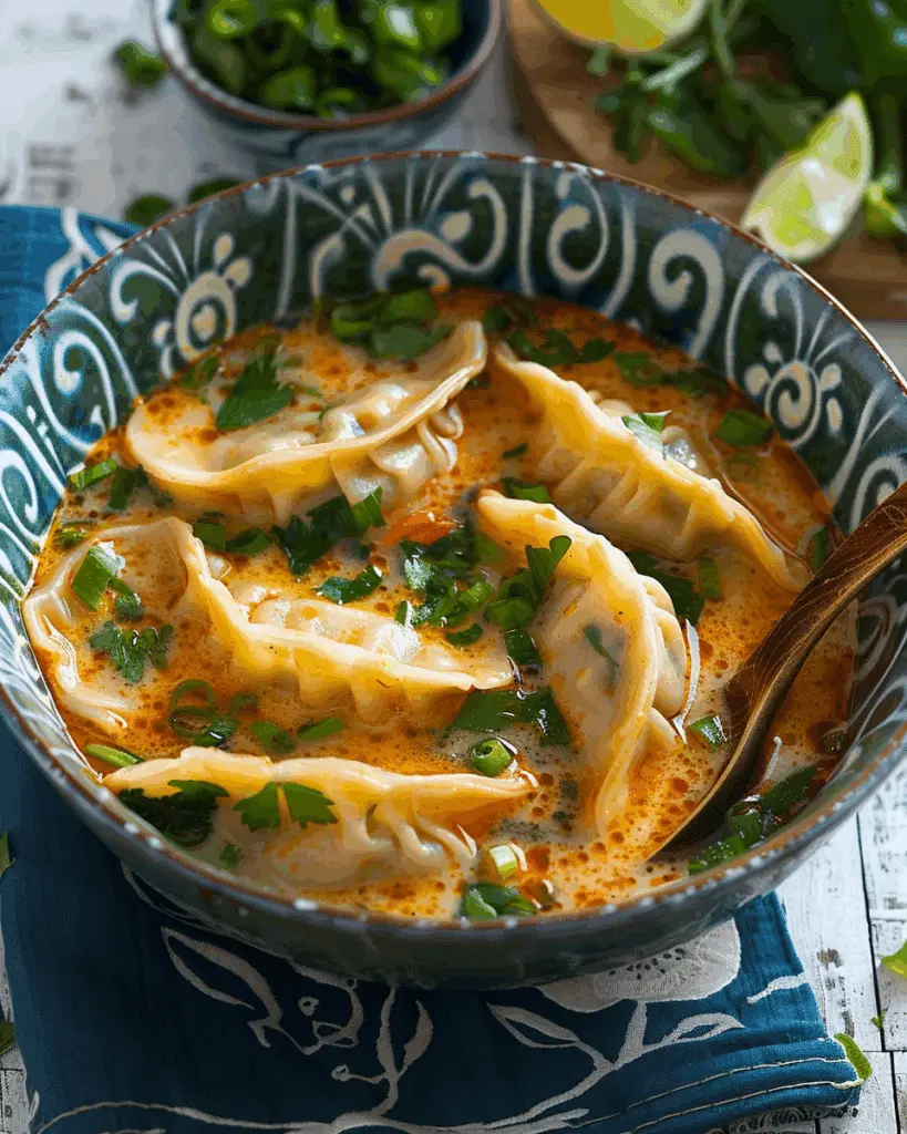 Thai Coconut Potsticker Soup