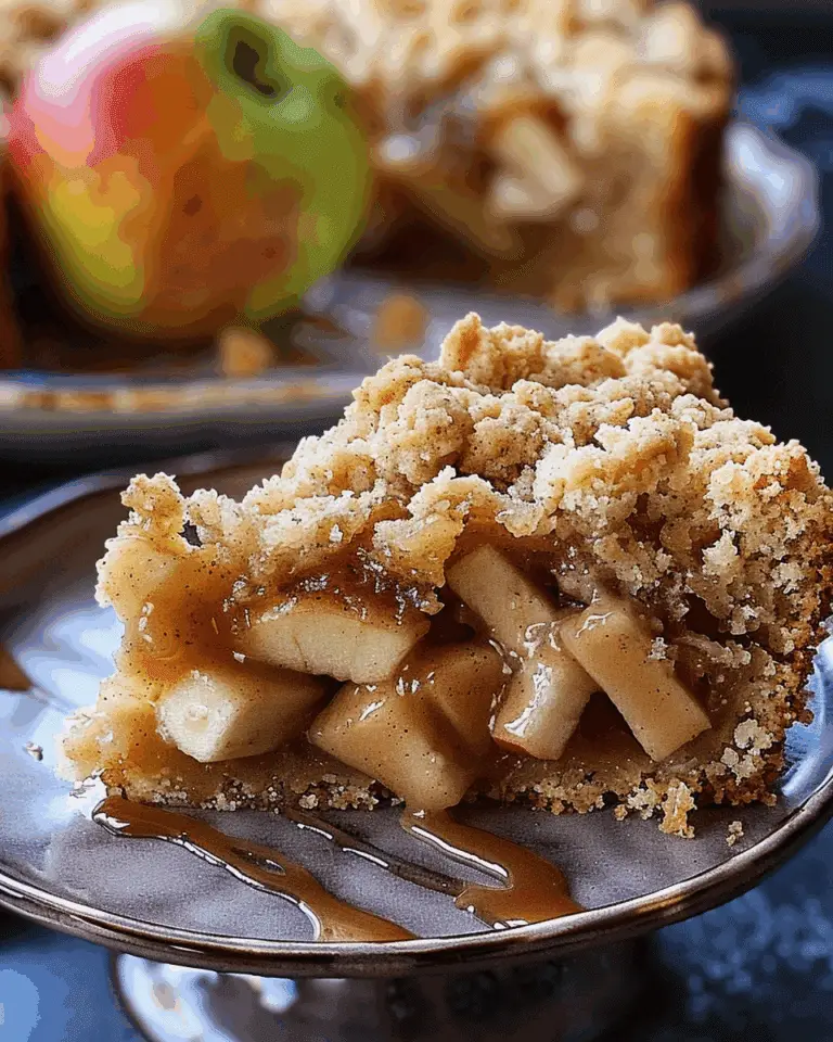 Apple Crumb Cake with Cinnamon Apple Drizzle