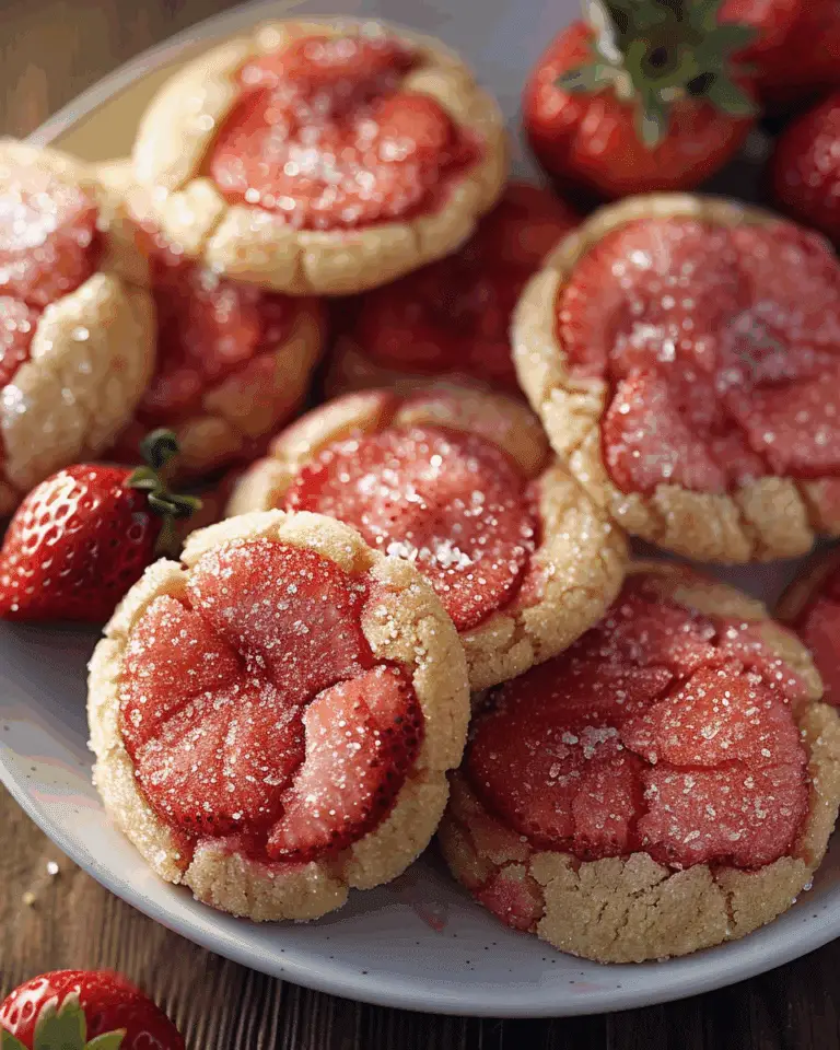 Strawberry Sugar Cookies with Sparkling Strawberry Sugar