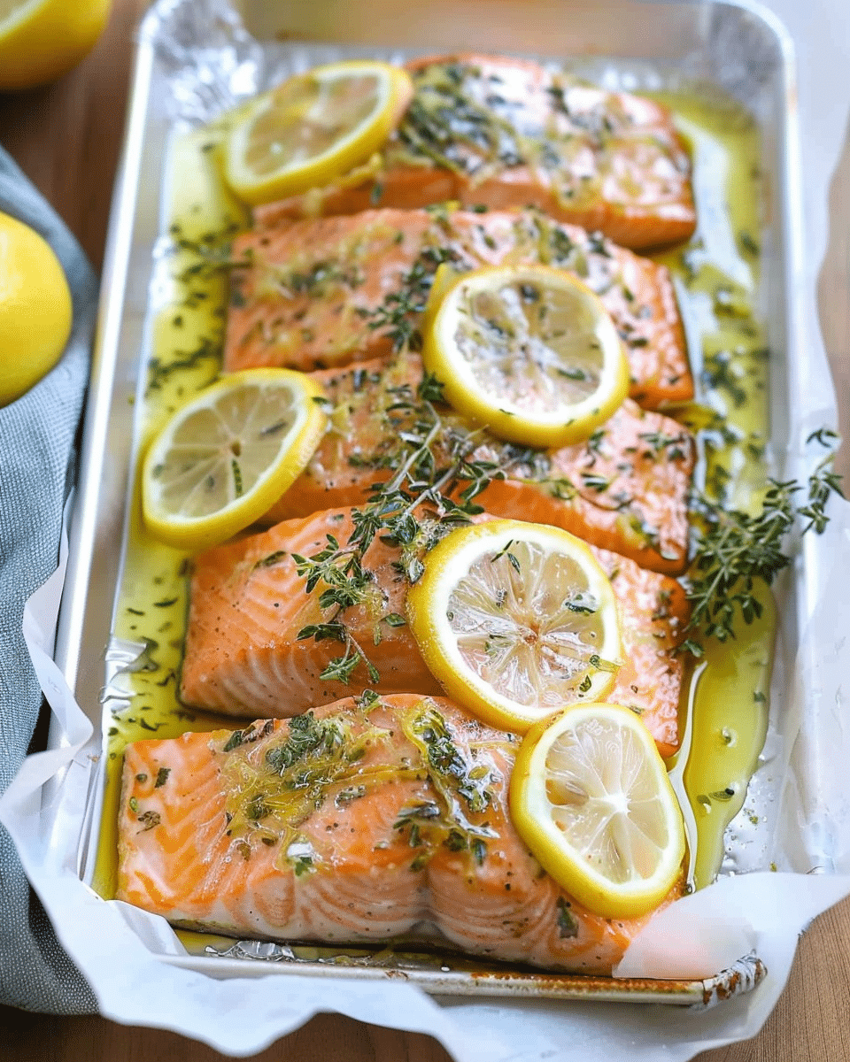 Basil Lemon Baked Salmon in Foil