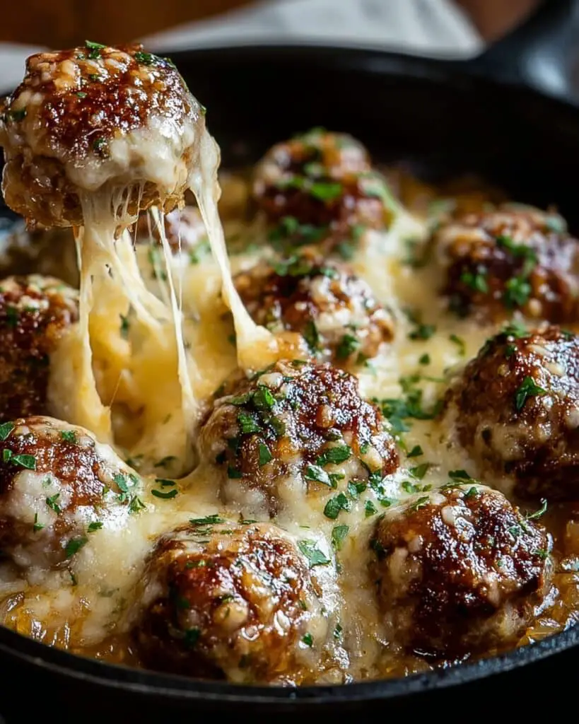 Cheesy French Onion Meatballs