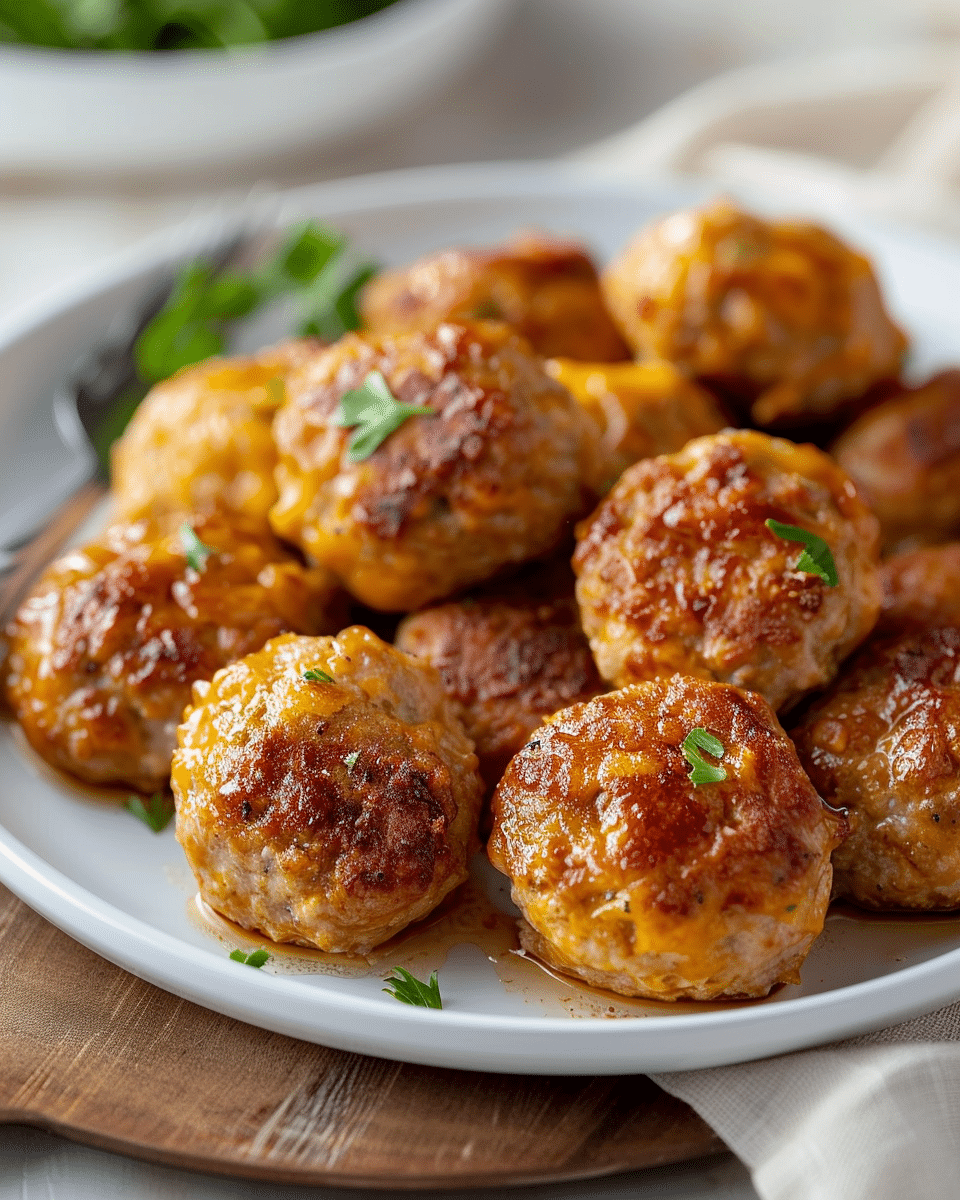 Simple & Juicy Baked Chicken Meatballs