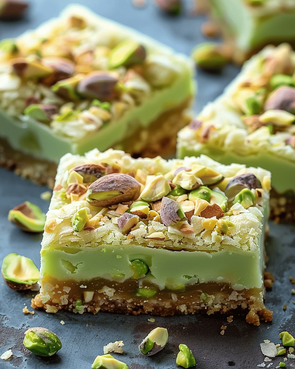 Pistachio Dream Cookie Bars