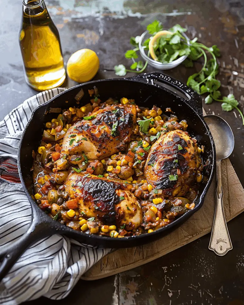 Easy Cowboy Skillet Chicken