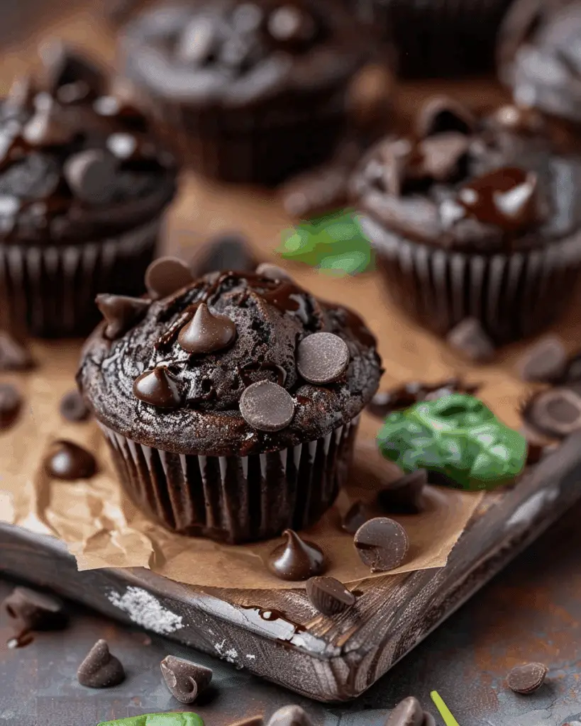 Chocolate Spinach Muffins