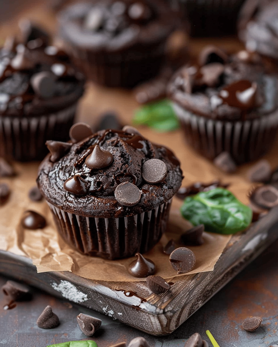 Chocolate Spinach Muffins