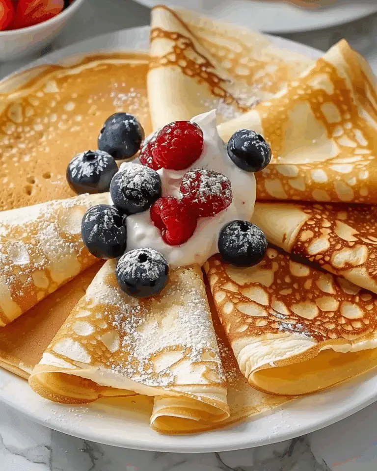 Berries and Cream Crepes