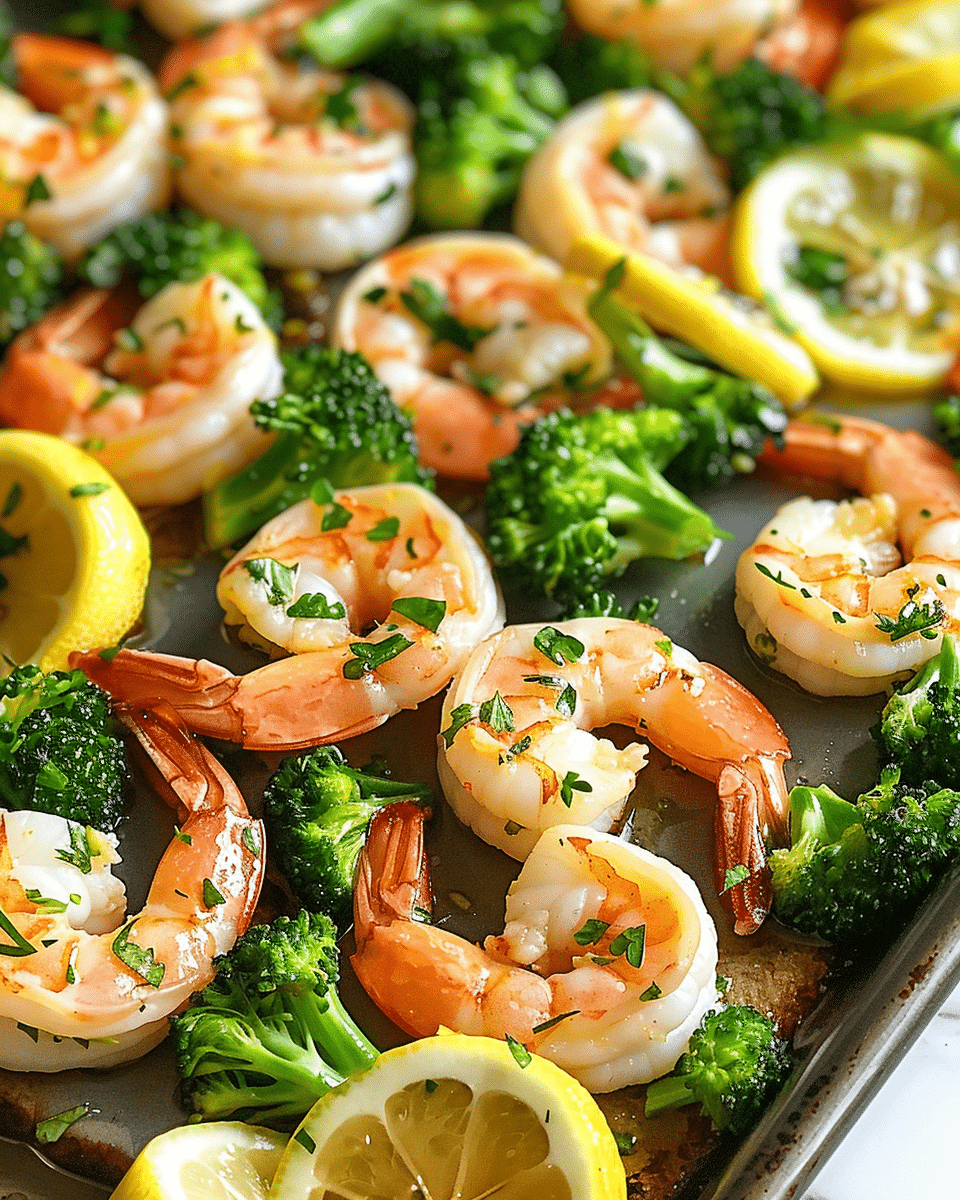 Sheet‑Pan Lemon Garlic Shrimp with Broccoli Delight