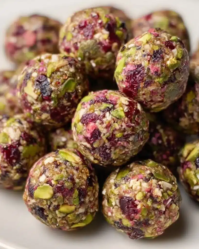 Cranberry Pistachio Energy Bites Recipe