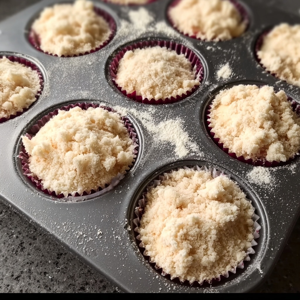 Juicy Cherry Cobbler Muffins - Recipe Image