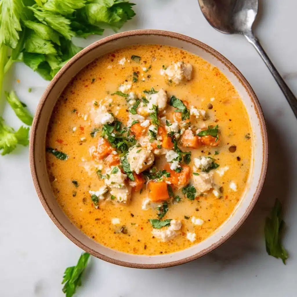 Buffalo Blue Cheese Chicken Soup Recipe - Recipe Image
