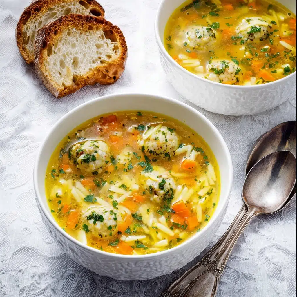 Chicken Meatball Noodle Soup Recipe - Recipe Image