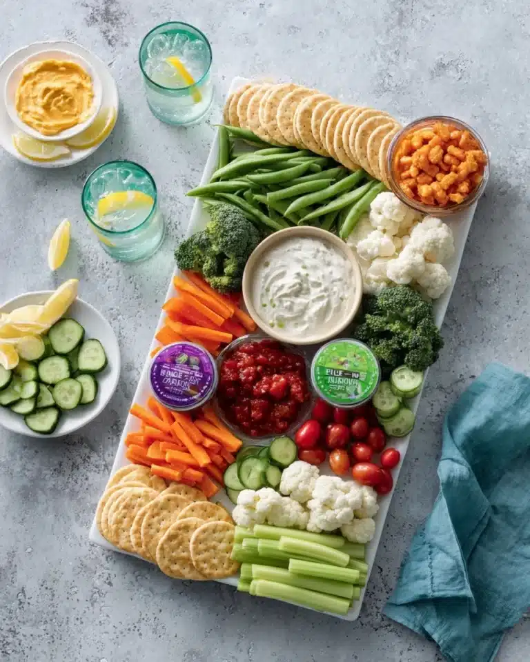 Veggie Christmas Trees with Hummus Recipe