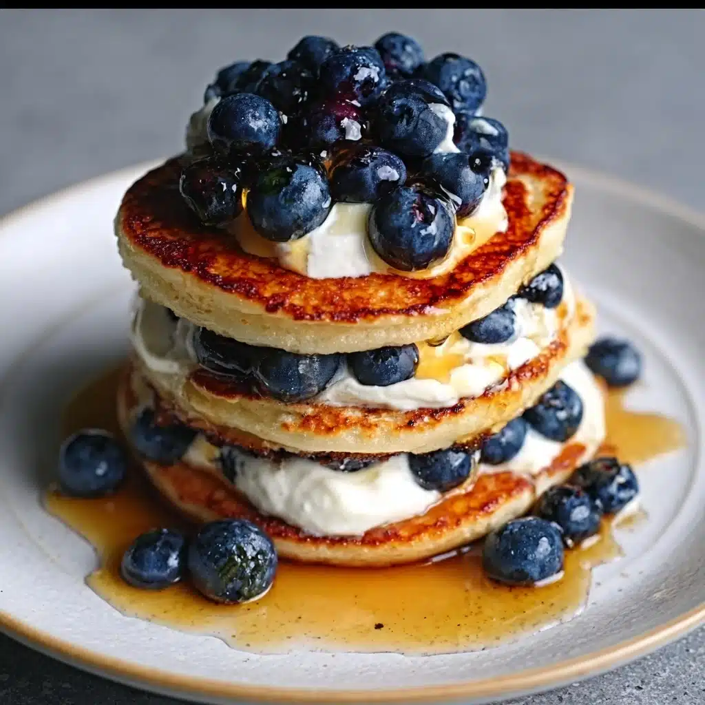 Protein-Packed Greek Yogurt Pancakes with Blueberries Recipe - Recipe Image