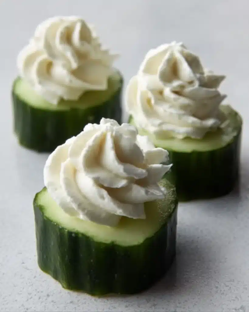 Cucumber Snowflakes with Herbed Cream Cheese Recipe