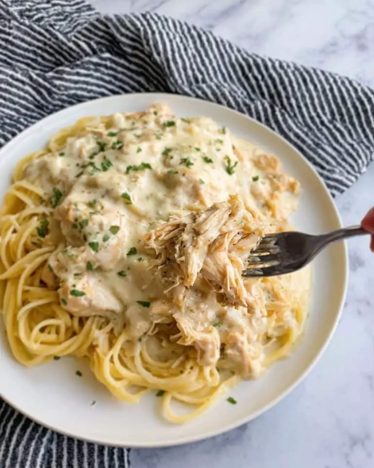 Easy Slow Cooker Angel Chicken Pasta Recipe