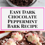 Dark Chocolate Peppermint Bark (Healthy Version) Recipe