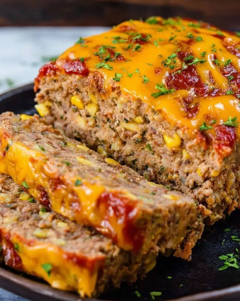 Cheesy Taco Meatloaf with Salsa and Crispy Chips Recipe
