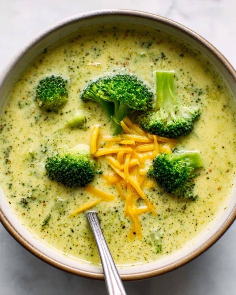 Creamy Cottage Cheese Broccoli Cheddar Soup Recipe