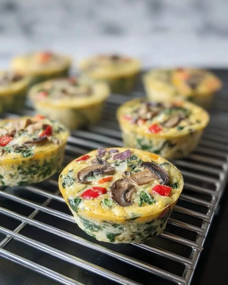 Egg White Bites with Roasted Red Pepper and Spinach Recipe