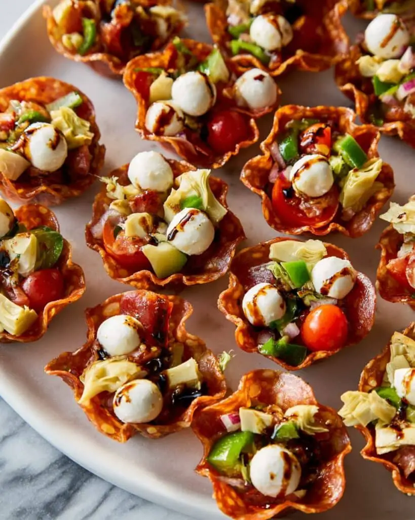 Crisp Salami Cup Appetizers Recipe