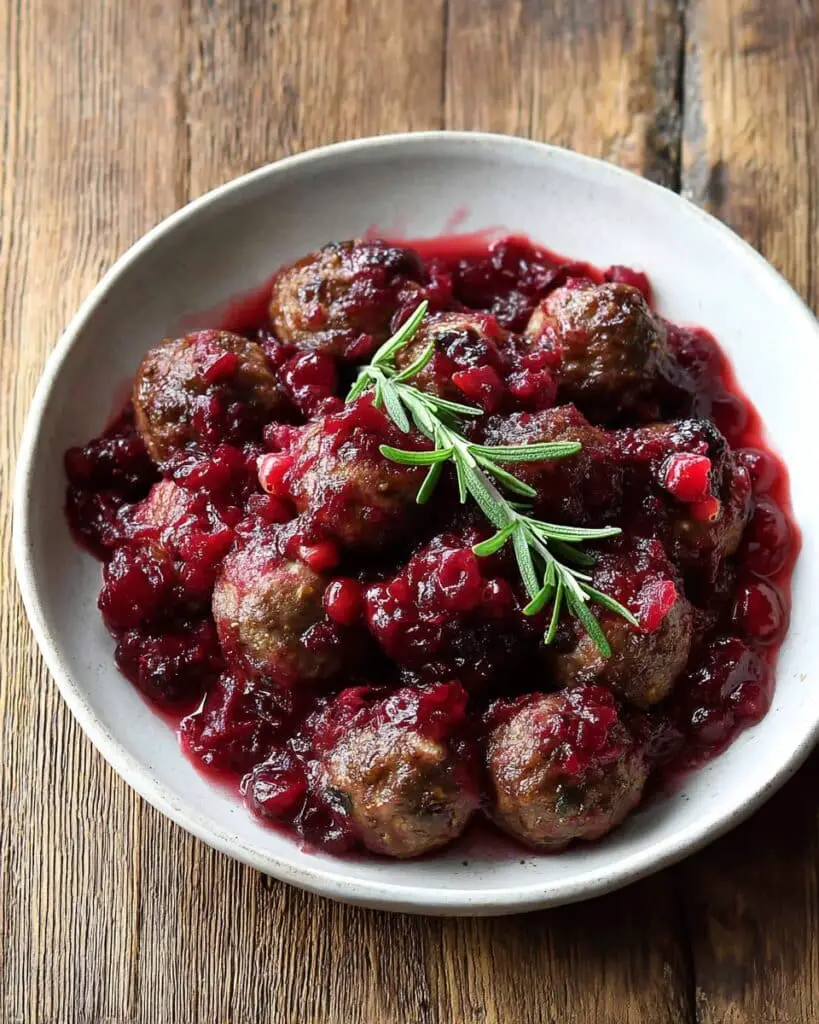 Christmas Cranberry Glazed Meatballs Recipe