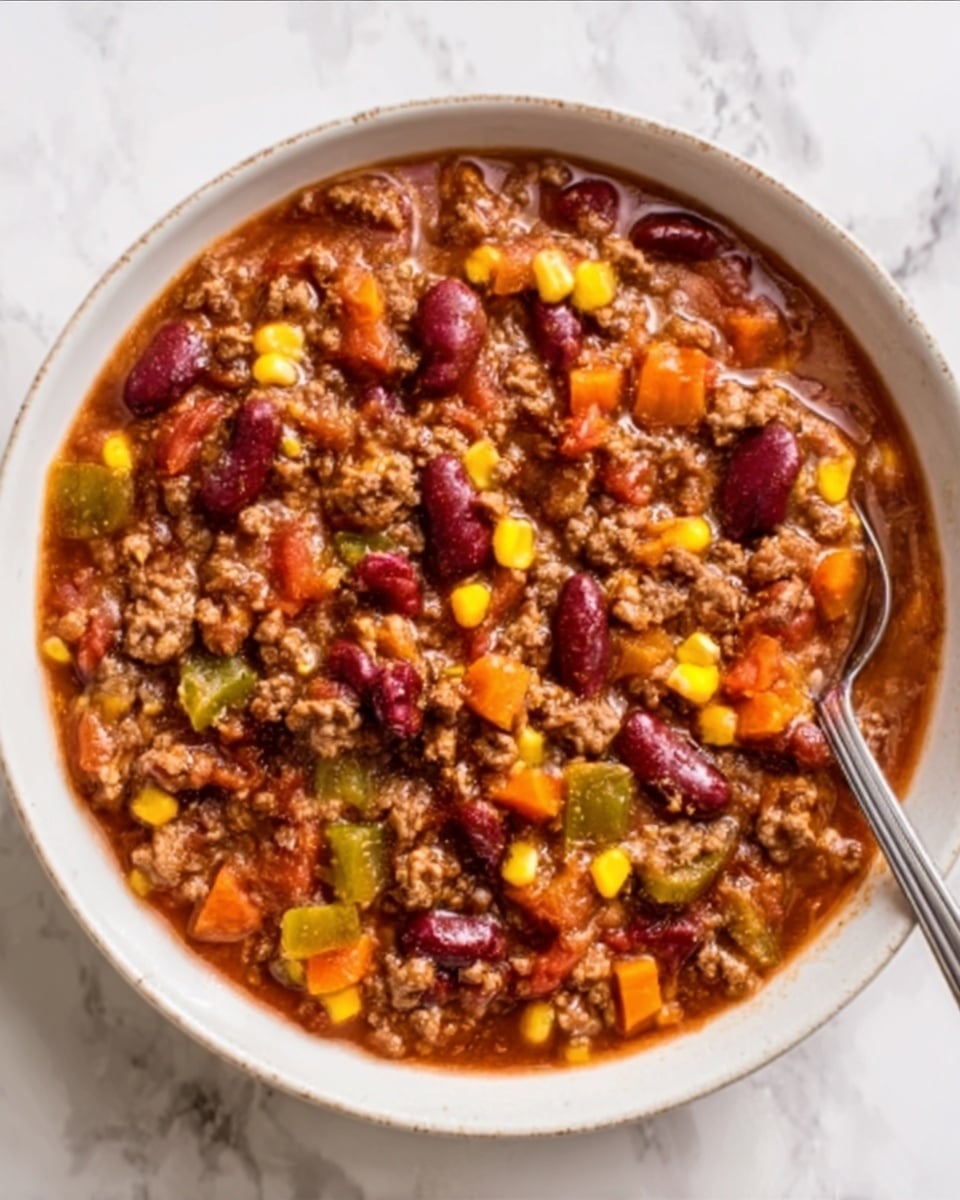 The image shows many small white bowls arranged on a white marbled surface. Each bowl contains different ingredients: one has chopped green beans, another has diced celery, one bowl holds sliced carrots, another has chopped onions, and a bowl contains diced potatoes. There is a bowl of cooked meat pieces, a bowl with torn kale, one with crushed garlic, a bowl of dried herbs, and a bowl of pepper. Two small bowls contain rich red tomato sauce and fresh tomato. A glass jug of brown broth is also present. A woman's hand is holding a small bowl with seasoning. The items are neatly spread out with clear color contrast, creating a lively and fresh cooking preparation scene. photo taken with an iphone --ar 4:5 --v 7