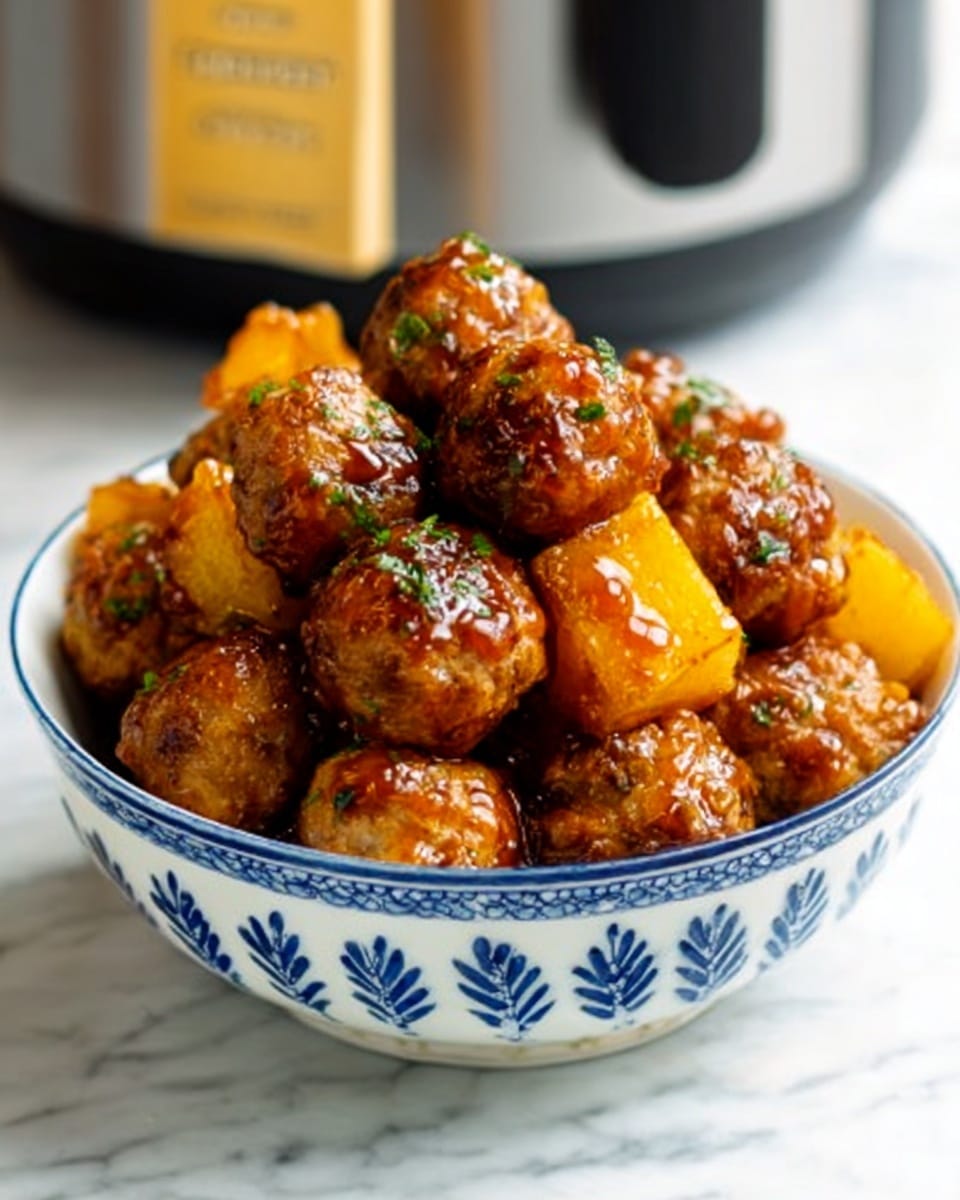 Crock Pot Pineapple Meatballs Recipe - Recipe Image