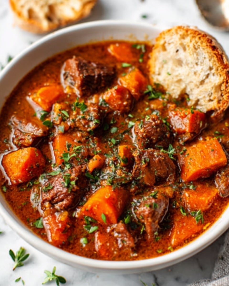 Harvest Harmony Beef & Sweet Potato Stew Recipe - Recipe Image
