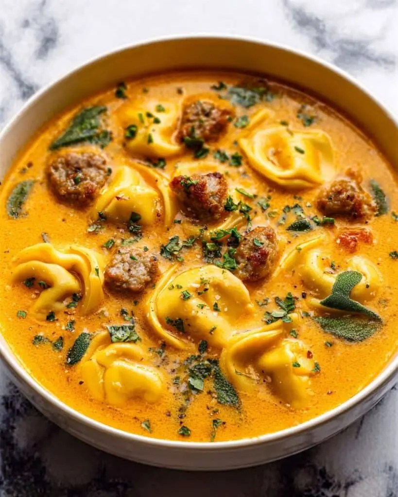 Sausage Butternut Squash Tortellini Soup Recipe