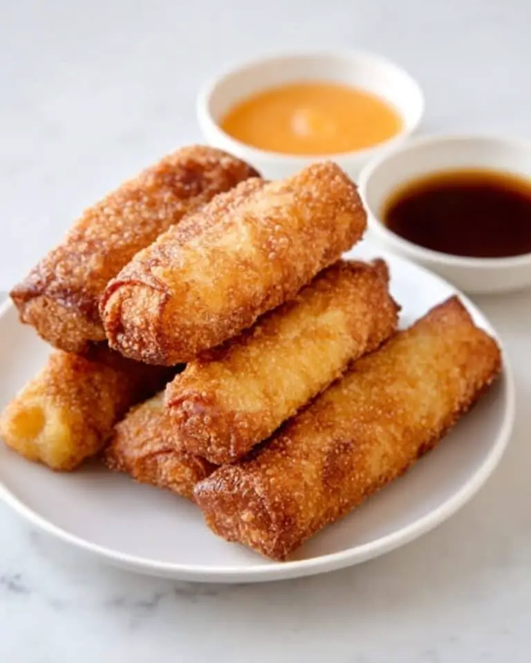 Crispy Banana Egg Rolls with Melted Chocolate Recipe