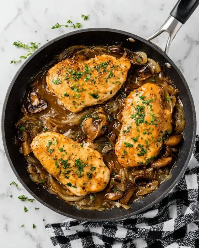 Chicken with Onion Thyme Sauce Recipe