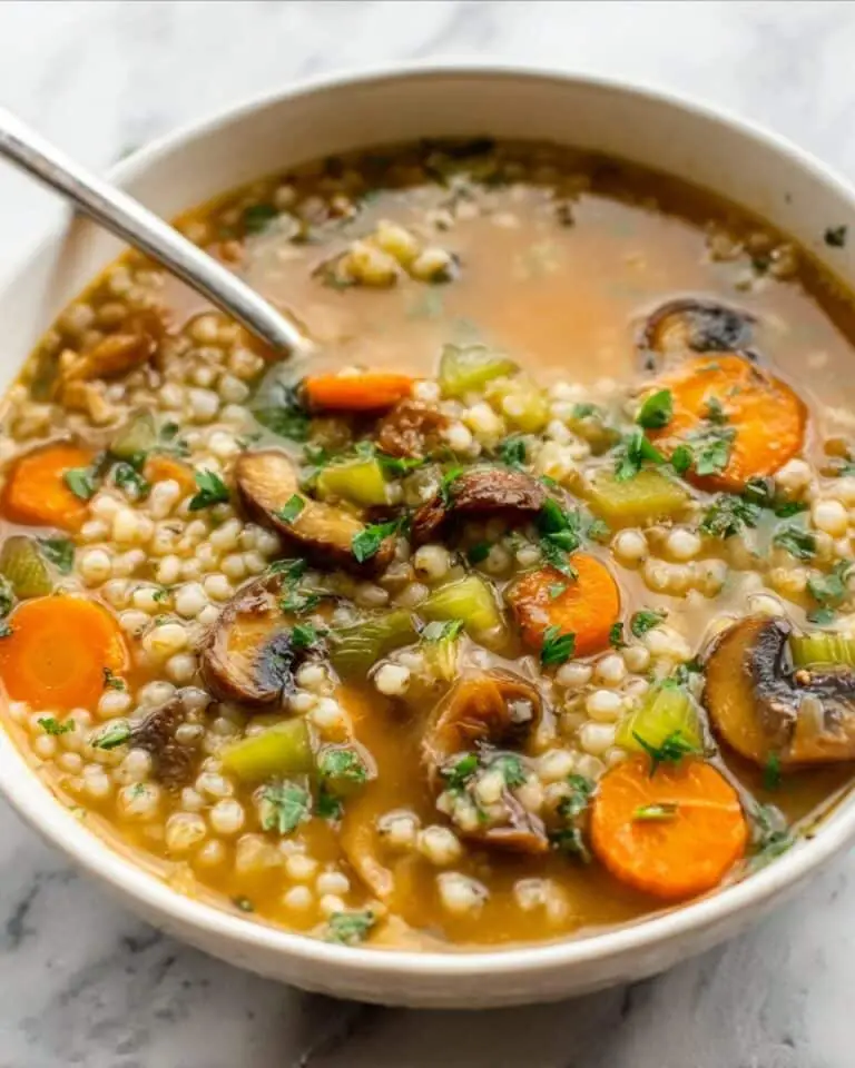 Savory Mushroom Barley Soup Recipe