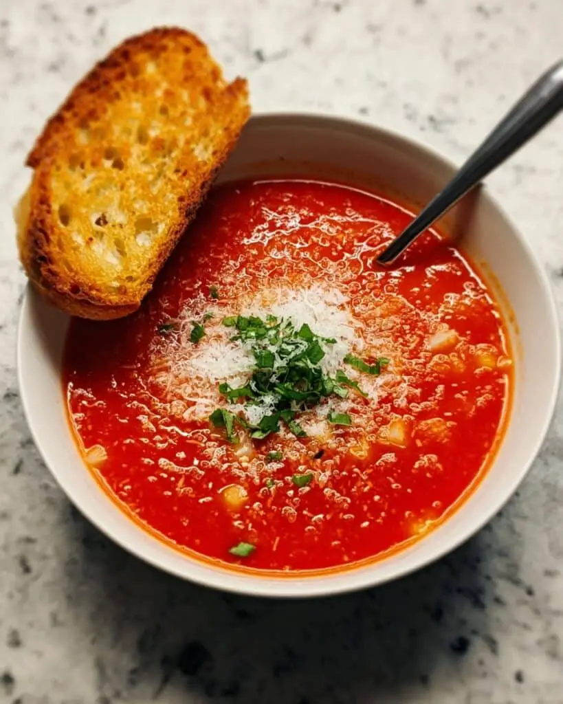 Mediterranean Tomato and Chickpea Soup Recipe