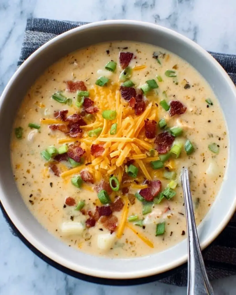 Beef and Smoked Cheddar Potato Soup Recipe