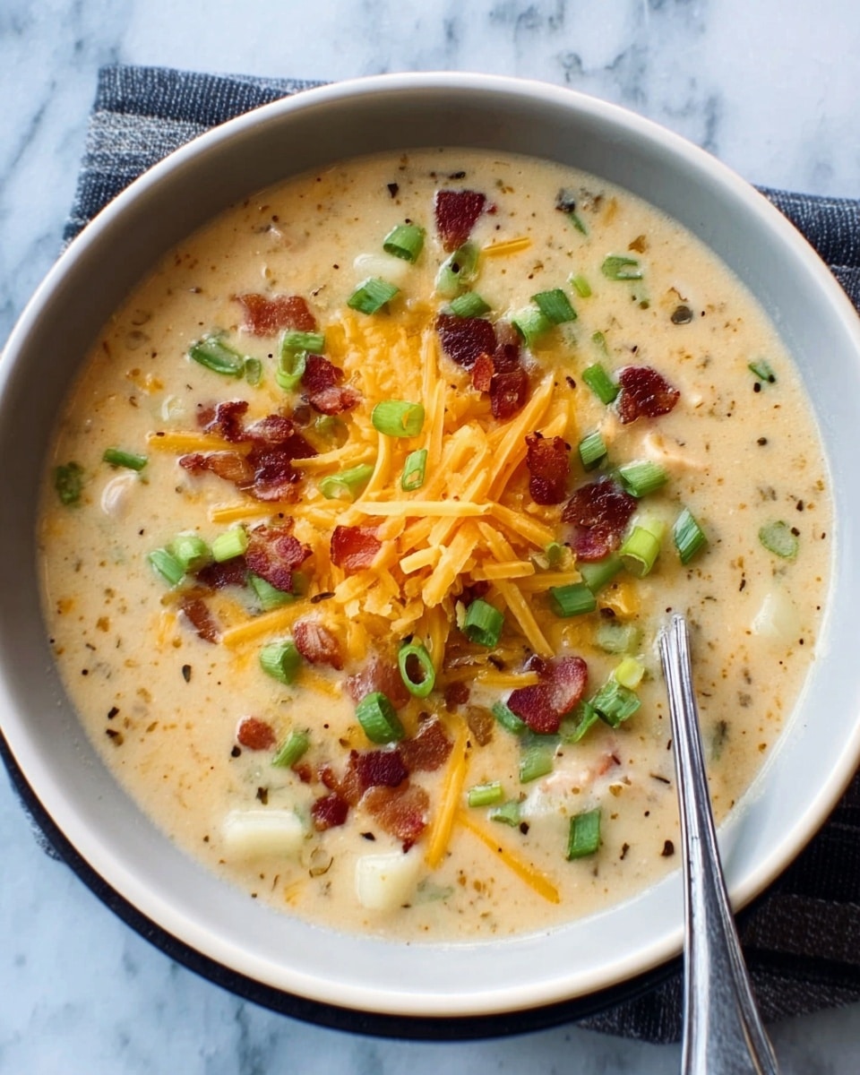 Beef and Smoked Cheddar Potato Soup Recipe