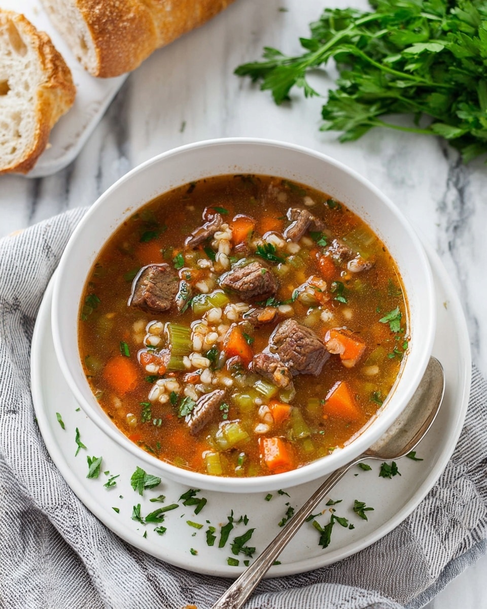 Chunky Beef and Barley Soup Recipe