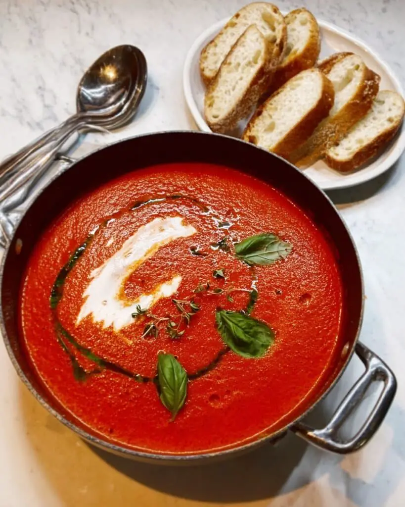 Creamy Tomato Basil Soup Recipe