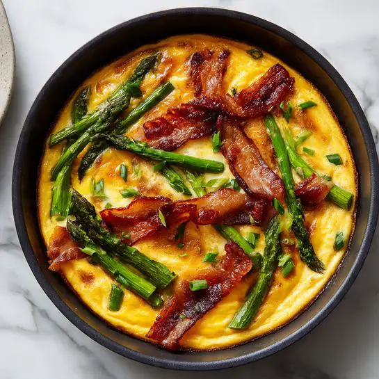 Asparagus, Bacon, and Goat Cheese Frittata Recipe - Recipe Image