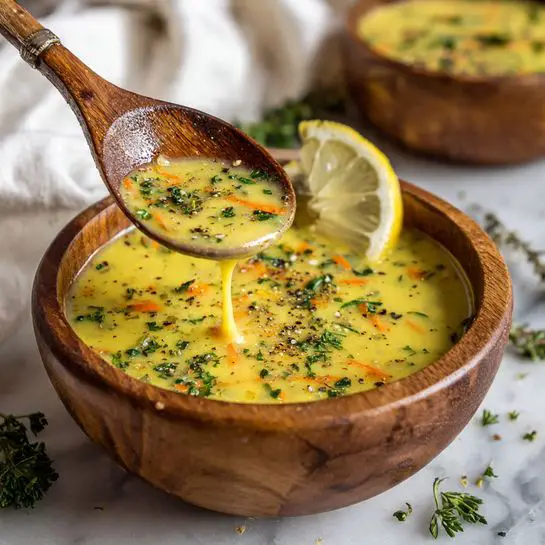 Vegan Lemon Lentil Soup with Turmeric Recipe