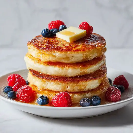 Light and Fluffy Whole Wheat Pancakes Recipe - Recipe Image