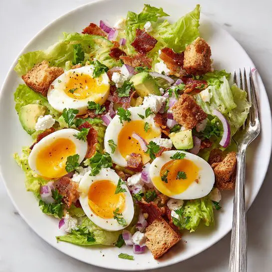 Barley Breakfast Salad with Avocado and Egg Recipe - Recipe Image