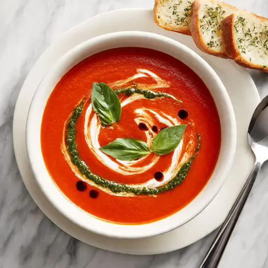 Creamy Tomato Basil Soup Recipe - Recipe Image