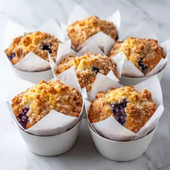 Barley Breakfast Muffins with Blueberries and Lemon Recipe - Recipe Image